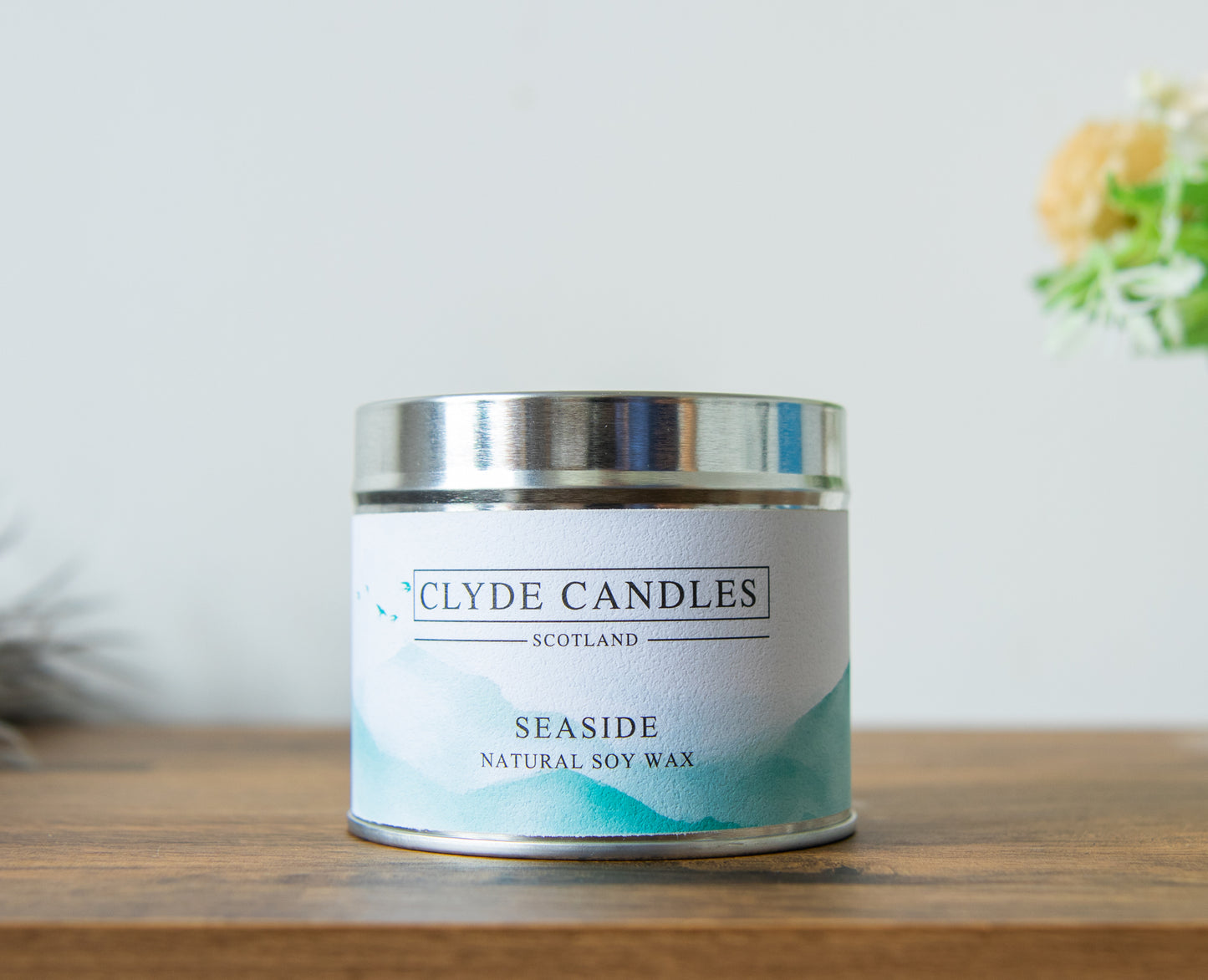 seaside natural soy wax candle, hand made in scotland, scottish gifts made by clyde candles